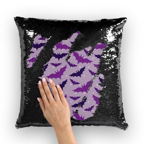 A Little Batty Sequin Cushion Cover