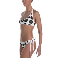 Black Floral Skull Bikini