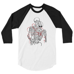 Skully Love 3/4 sleeve raglan shirt