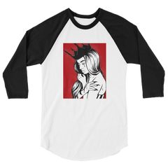 A Queen Cries 3/4 sleeve raglan shirt