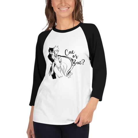 Cat or Bat? 3/4 sleeve raglan shirt