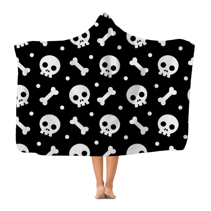 Skully Bones Premium Adult Hooded Blanket