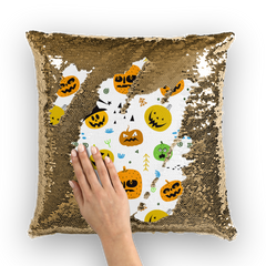 Jack O Laterns Sequin Cushion Cover