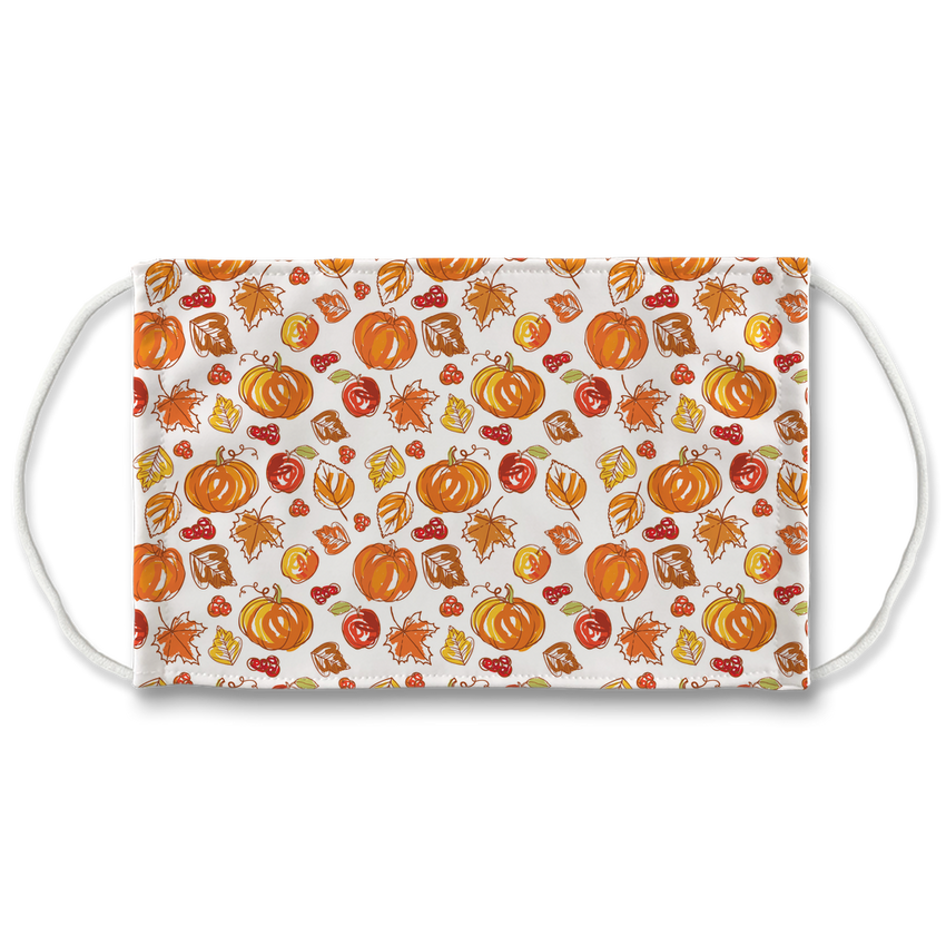 Autumn Pumpkins Sublimation Face Mask