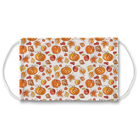 Autumn Pumpkins Sublimation Face Mask