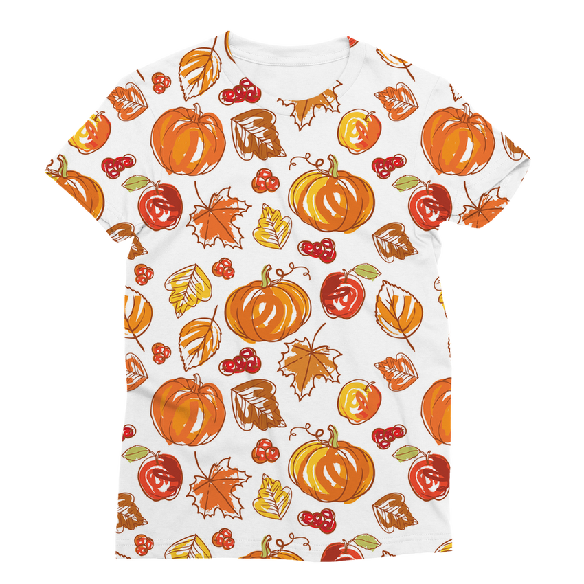 Autumn Pumpkins Classic Sublimation Women's T-Shirt