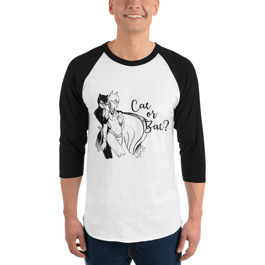 Cat or Bat? 3/4 sleeve raglan shirt