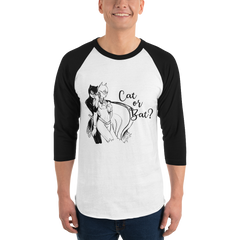 Cat or Bat? 3/4 sleeve raglan shirt