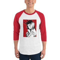 A Queen Cries 3/4 sleeve raglan shirt