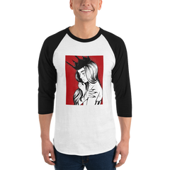 A Queen Cries 3/4 sleeve raglan shirt