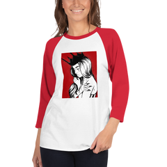 A Queen Cries 3/4 sleeve raglan shirt